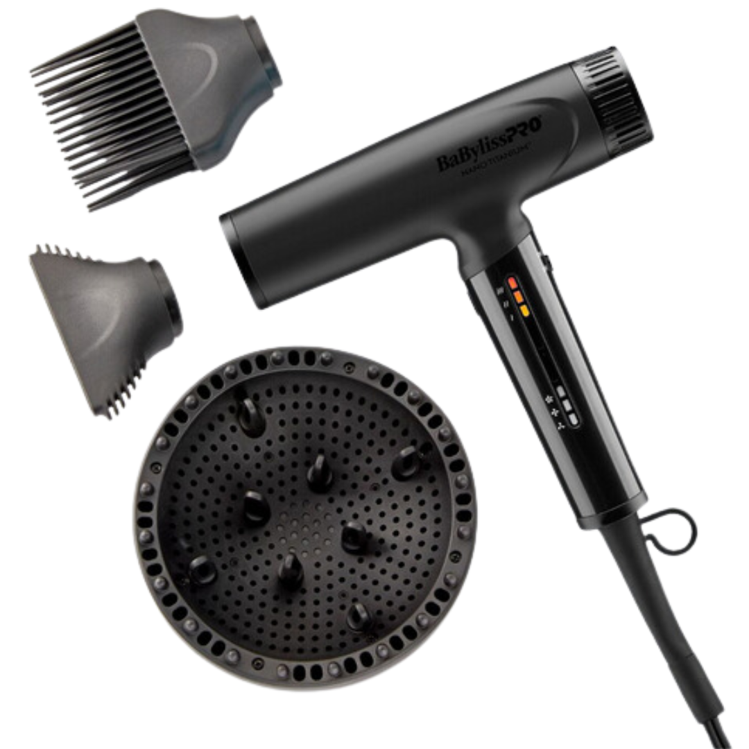 BaBylissPRO Nano Titanium Dual Voltage Light Ionic High-Speed Hair Dryer