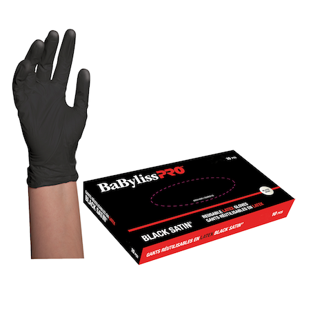 BaBylissPRO Reusable Black Latex Gloves