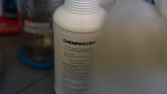 Chemprocide Disinfectant spray is made in Delta, BC and sold at both the Vancouver and Surrey Fine Edge Locations