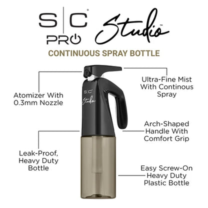 Stylecraft Studio – Continuous Spray Bottle 6.8 Fl Oz