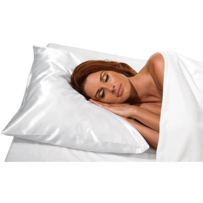 Betty Dain Satin Pillowcase (White and Black)